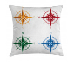 Colorful Compasses Pillow Cover
