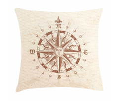 Vintage Compass Pillow Cover