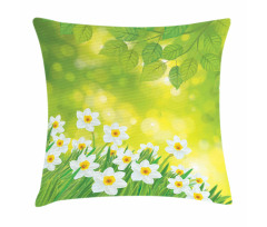 Daffodils Spring Petals Pillow Cover