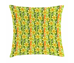 Narcissus Flower Ornate Pillow Cover
