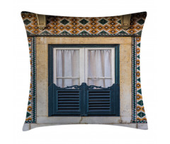 Vintage Window Rural Pillow Cover