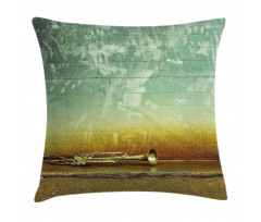 Jazz Club Trumpet Grungy Pillow Cover