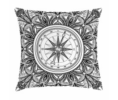 Ornate Floral Wind Rose Pillow Cover