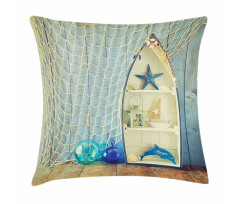 Aquatic Objects Boats Pillow Cover