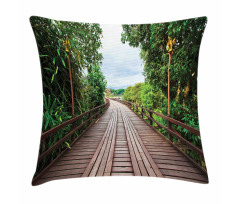 Wooden Bridge Exotic Pillow Cover