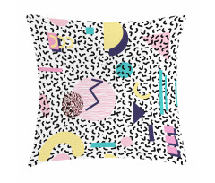 Retro Geometric Shapes Pillow Cover