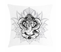 Elephant Ancient Figure Form Pillow Cover