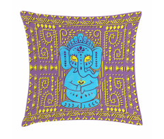Elephant Tribal Art Retro Pillow Cover