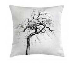 Autumn Tree Dry Branches Pillow Cover