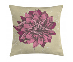 Dahlia Flower Bohemian Pillow Cover