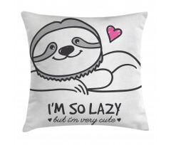 Cartoon Funny Words Pillow Cover