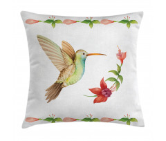 Hummingbird Artwork Pillow Cover