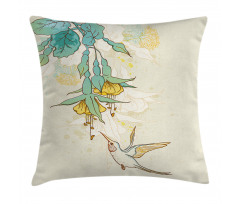 Colibri Exotic Plant Pillow Cover