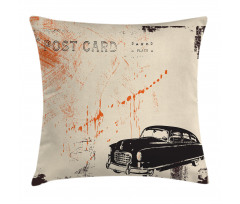 Old Fashioned Car Art Pillow Cover