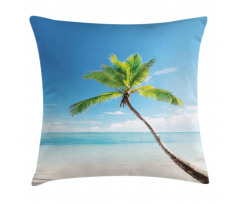 Palm Trees on Caribbean Pillow Cover