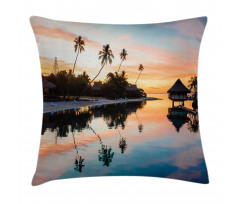 Sunset Moorea Island Pillow Cover