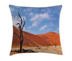 Lonely Tree in Desert Pillow Cover