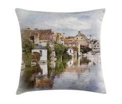 Brugge Canal View Pillow Cover