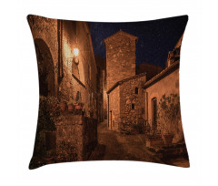 Medieval Town Street Pillow Cover