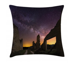 Roman Ruins at Night Pillow Cover