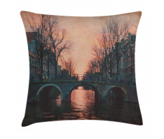 Amsterdam Vintage Bridge Pillow Cover
