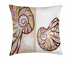 Seashells Abstract Boho Pillow Cover