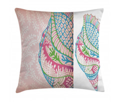 Seashells Ornate Vivid Pillow Cover