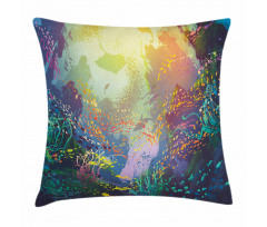 Coral Reef Aquarium Art Pillow Cover