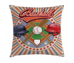 Retro Pop Art Baseball Pillow Cover