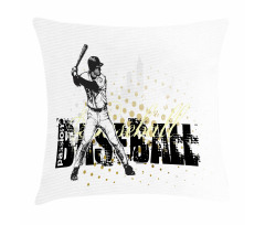 Baseball Grunge Batting Pillow Cover