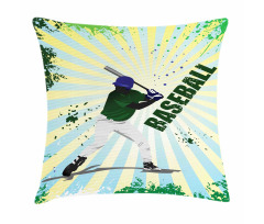 Grunge Baseball Pop Art Pillow Cover