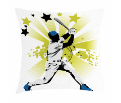 Pitcher Hits the Ball Pillow Cover