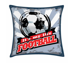 Grungy Football Pop Art Pillow Cover