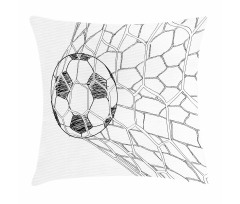 Soccer Ball in Net Pillow Cover