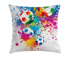 Colorful Splashes Balls Pillow Cover