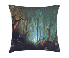 Mystic Dark Forest Pillow Cover