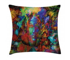 Woman Face Spirit Pillow Cover