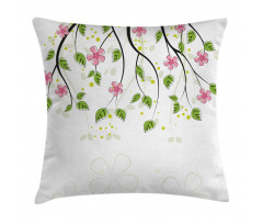 Branch with Flowers Pillow Cover