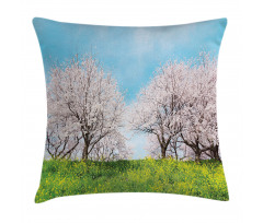 Japanese Spring Flowers Pillow Cover