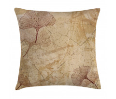 Vintage Leaves Grunge Pillow Cover
