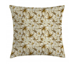 Blooming Flowers Petals Pillow Cover