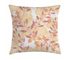 Floral Art Berry Pastel Pillow Cover