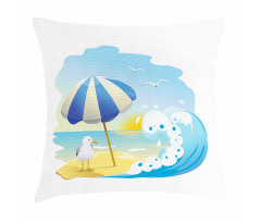 Seagull at Beach Kids Pillow Cover