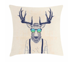 Hipster Cool Fun Animal Pillow Cover