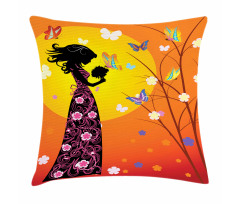 Floral Dress Pillow Cover