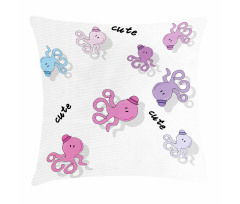 Cartoon Octopus Art Pillow Cover