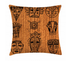 Native Masks Pillow Cover