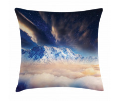 Snowy Winter Mountains Pillow Cover