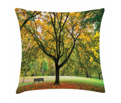 Autumn Park Leaves Nature Pillow Cover
