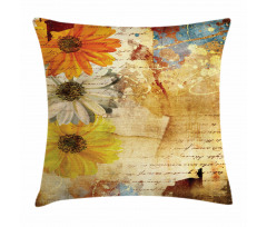 Flowers and Poetry Art Pillow Cover